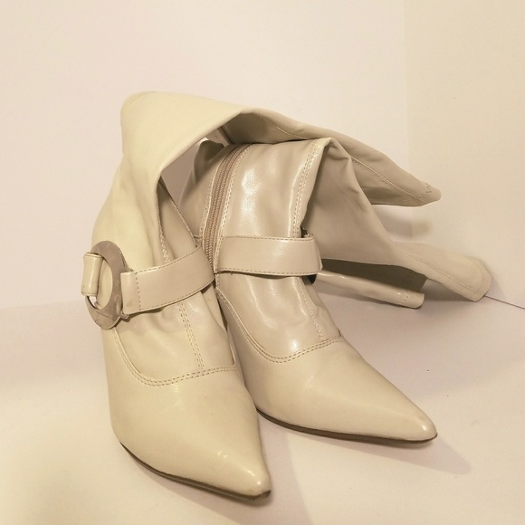 87 off Shoes LOWEST PRICE Dressy stretchy cream kneehigh boots from